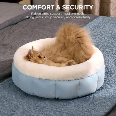 Donut Dog Beds For Small Dogs - Round Cat Beds For Indoor Cats Washable Pet Bed For Puppy And Kitten With Anti-Slip Bottom