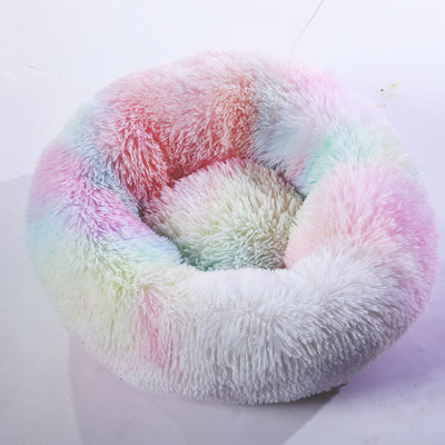 Kennel Round Cotton Pet Winter Warm Sleeping Bed For Dogs