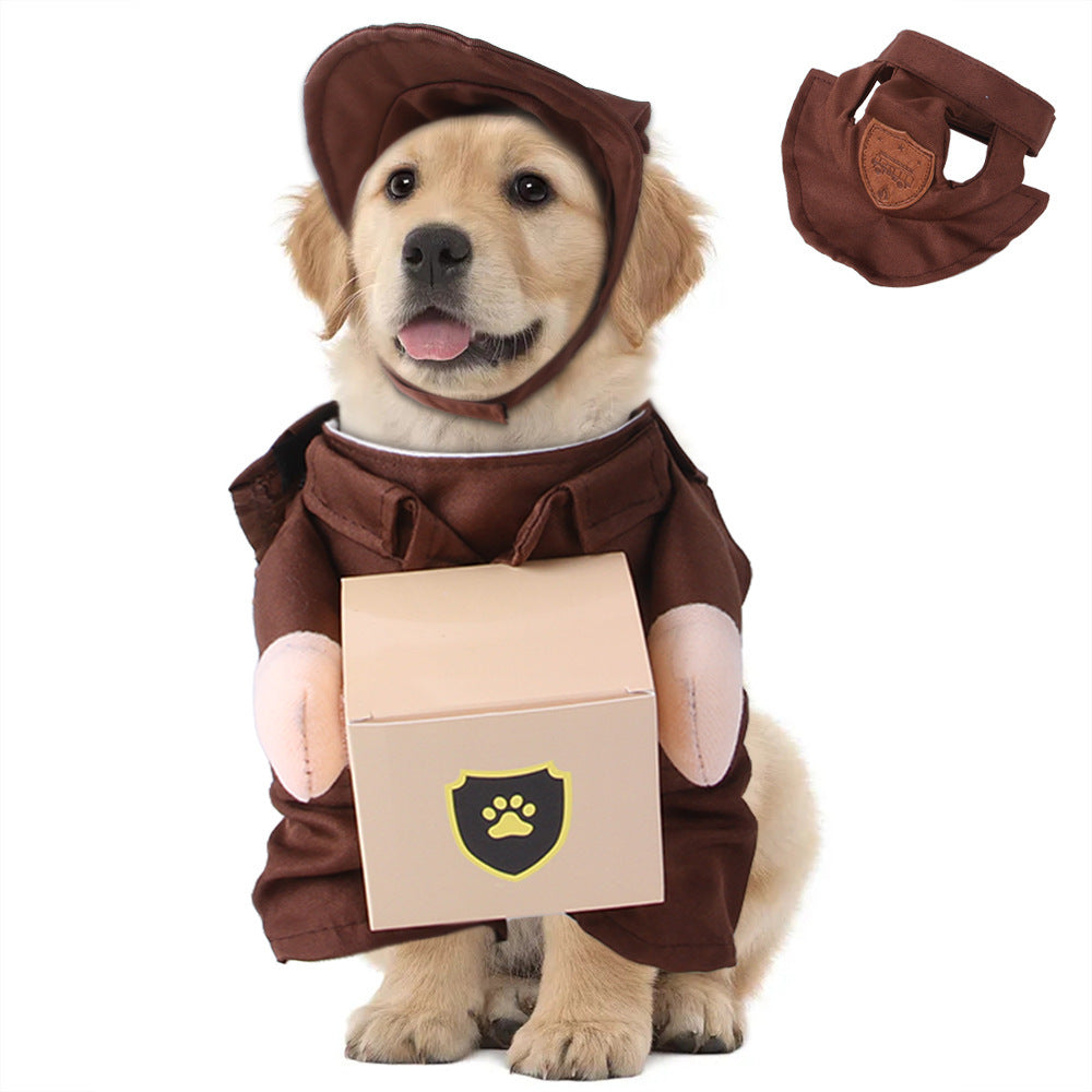 Pet Courier Standing Clothing Pet Outing Funny Clothes